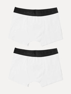 Cueca King & Joe Boxer Lisa Black Logo Branca Pack 2UN AC26701 00002