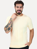 Camiseta Dixen Masculina Tricot Manga Curta Gola Careca Off-White