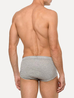 Cuecas Calvin Klein Underwear Brief Cotton Rib Cinza Pack 3UN