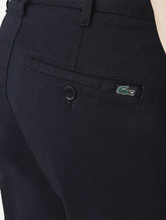 Calça Lacoste Masculina Sarja Chino Slim Fit New Classic Azul Marinho