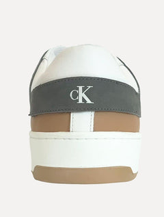 Tênis Calvin Klein Jeans Masculino Baixo Palito Layers Bicolor Branco