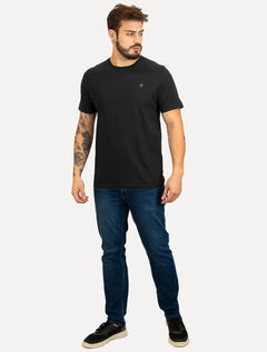 Camiseta Dudalina Masculina Basic Essential Gray Icon Preta