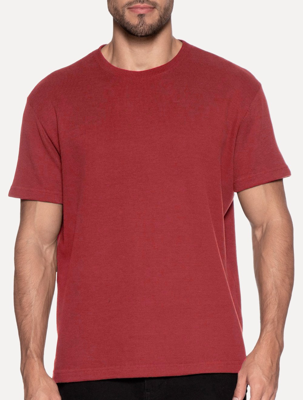 Camiseta Osklen Masculina Canelado Pure Soft Vermelho