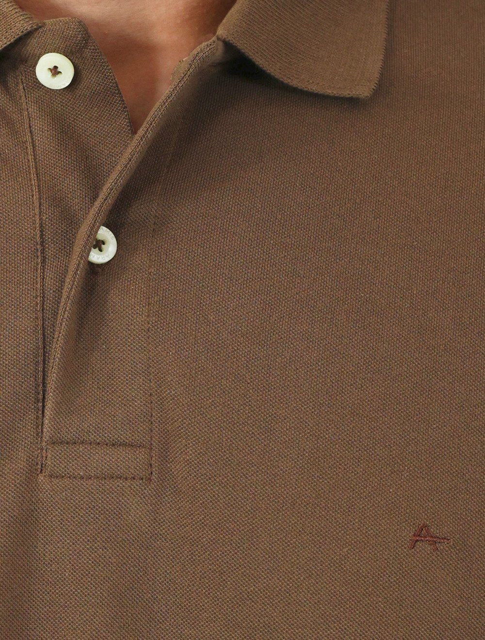 Polo Aramis Masculina Basic Piquet Mono Marrom