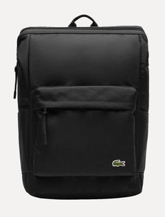 Mochila Lacoste Lona Square Noir Preta