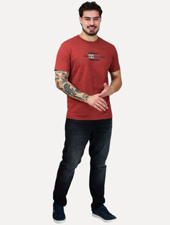 Camiseta Tommy Hilfiger Masculina Brand Love Big Graphic Vermelho