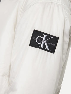 Jaqueta Calvin Klein Jeans Hooded Bomber Lateral Logo Off-White