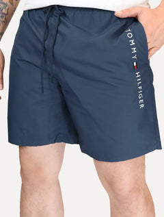 Short Tommy Hilfiger Masculino Long Drawstring Core Logo Azul Médio