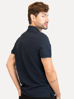 Polo Aramis Masculina Cotton Piquet Basic Azul Marinho