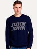 Suéter John John Masculino Regular Fit Tricot Enjoying Azul Marinho
