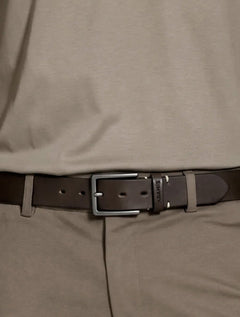 Cinto Aramis Masculino Basico Couro Simples  Marron Café
