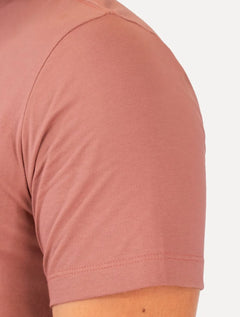 Camiseta Individual Masculina Slim Logo Rosa Médio