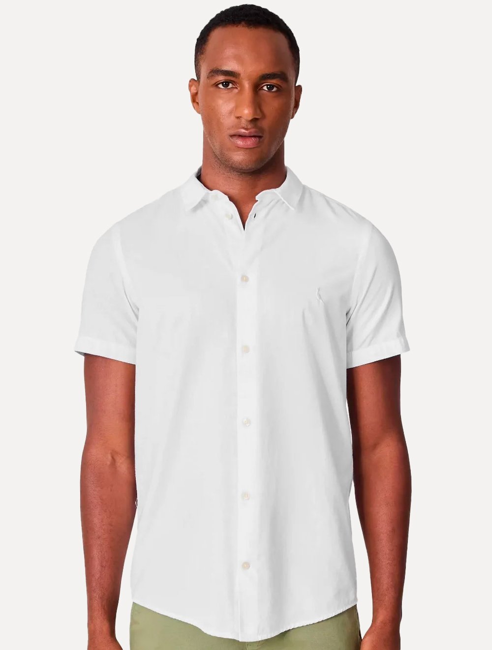 Camisa Reserva Masculina Manga Curta Nova Paraty Branca
