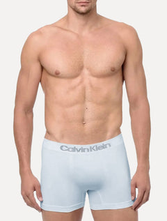 Cuecas Calvin Klein Underwear Trunk Seamless Outline Grey Logo Preta/ Branca e Azul Claro