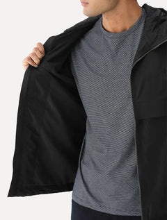 Jaqueta Dudalina Masculina Corta Vento Nylon Preta