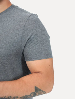 Camiseta Aramis Masculina Basic Lisa Cinza Mescla