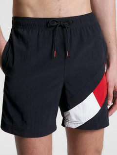 Short Tommy Hilfiger Masculino Medium Drawstring Swimwear Azul Marinho