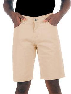 Bermuda King & Joe Sarja Masculina Slim Plaid Areia