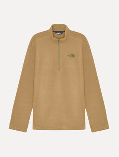 Blusa The North Face Fleece TKA 100 Glacier 1/4 Zip Dark Logo Marrom