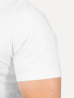 Camiseta Replay Masculina Regular Basic Crewneck Embroidery Logo Branca