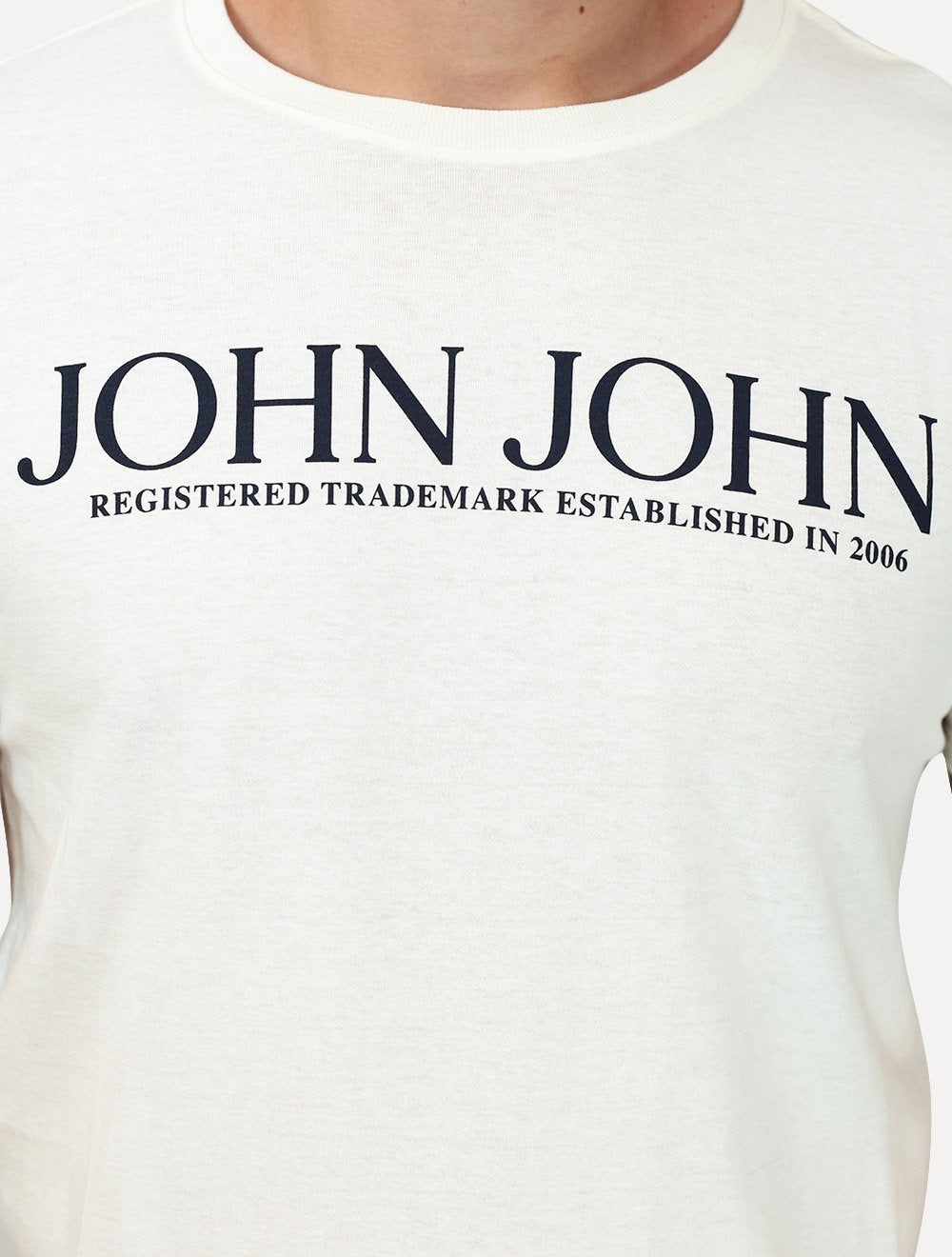 Camiseta John John Masculina Slim Fit Standard Off White