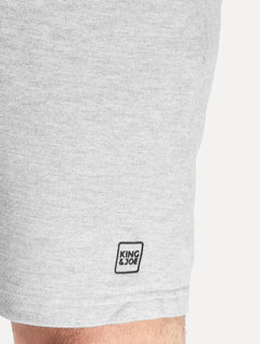 Bermuda King & Joe Masculina Moletom Comfort Logo Rubber Cinza Mescla
