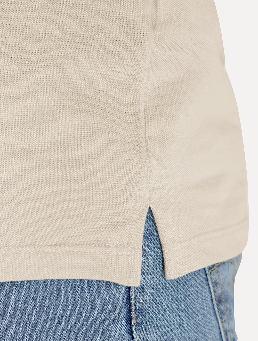 Polo Dudalina Piquet Essentials Cotton Básica Modal Cáqui Claro