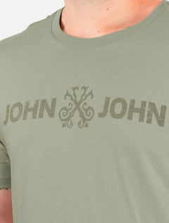 Camiseta John John Masculina JJ Basic Logo Rusty Verde Médio