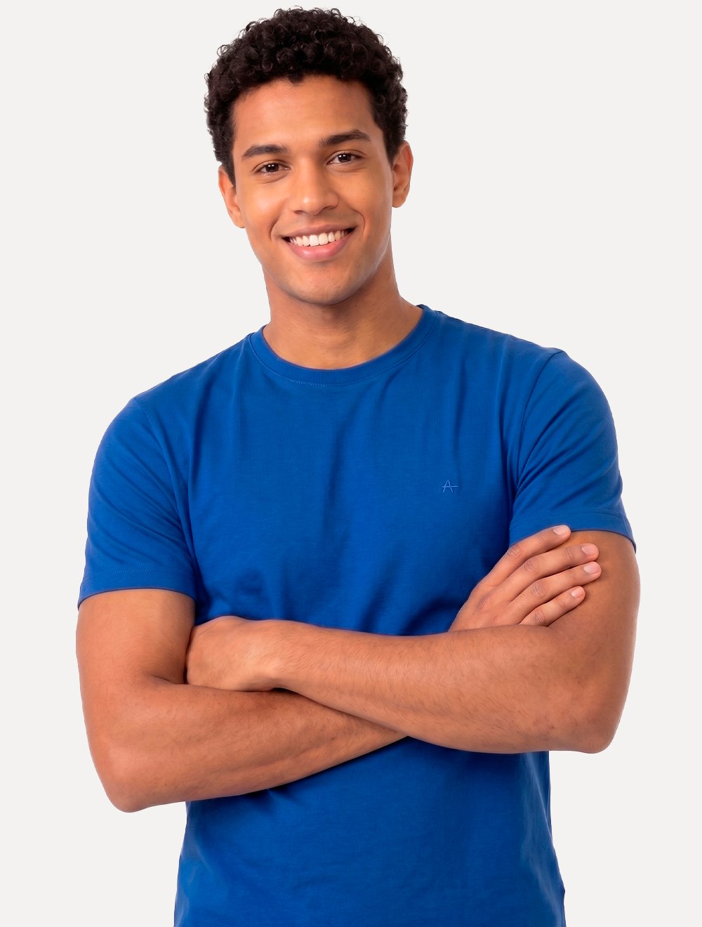 Kit Camisetas Aramis | Masculina Basic Lisa Areia/Azul