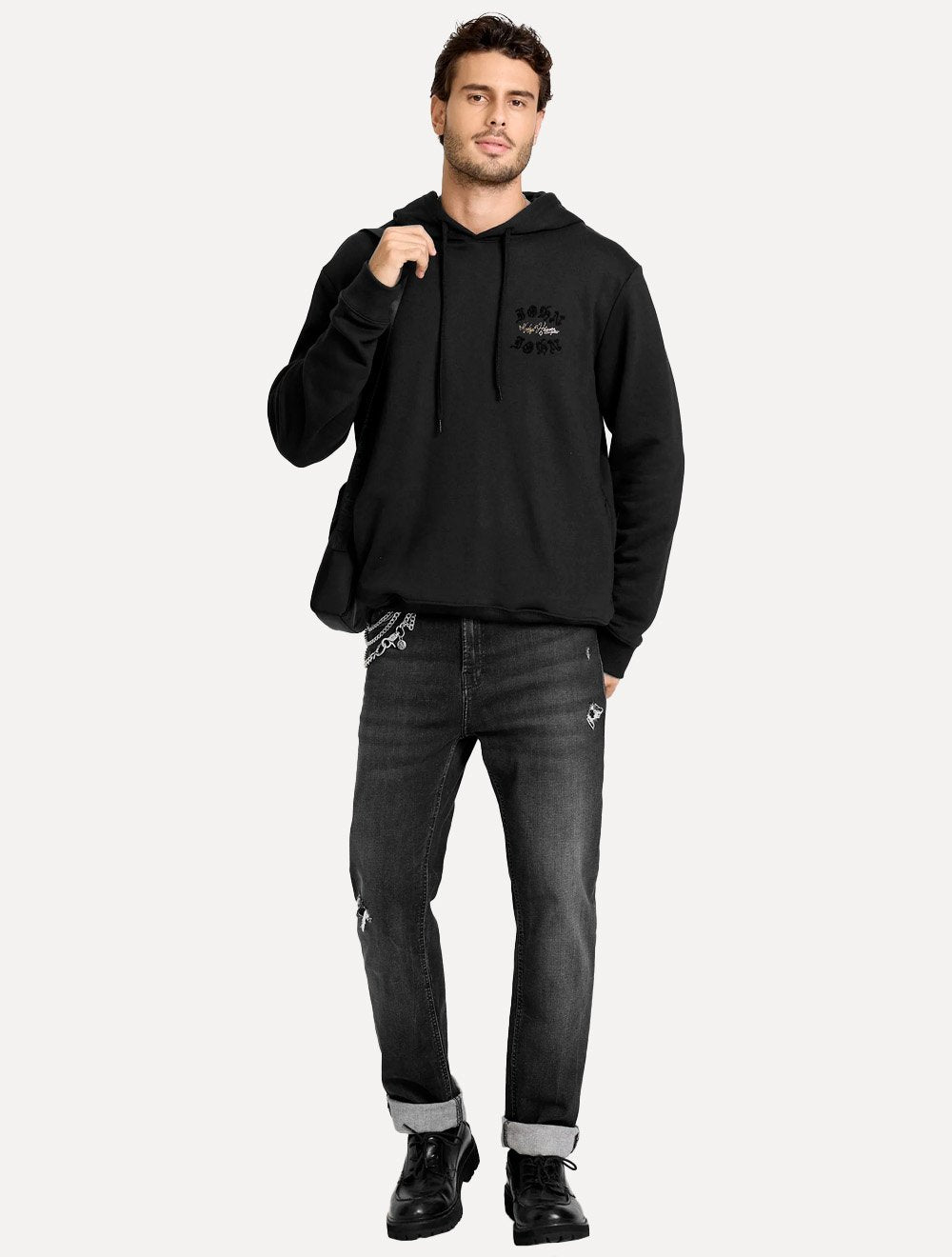 Moletom John John Masculino Capuz Street Zone Preto
