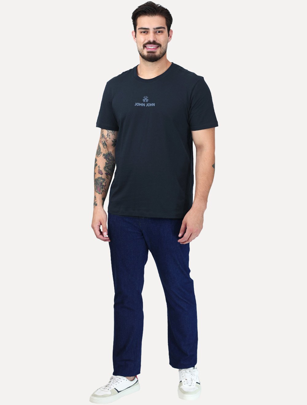 Camiseta John John Masculina Regular Fit Azul Marinho