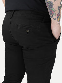 Calça Sergio K Masculina Chino Sarja Elastano Preta
