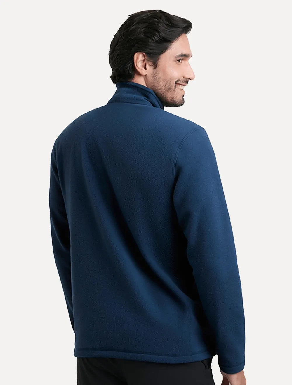 Blusa The North Face Fleece TKA 100 Glacier 1/4 Zip Mono Logo Azul Marinho