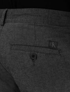 Bermuda Calvin Klein Jeans Masculina Botão 5 Pockets Cinza Mescla