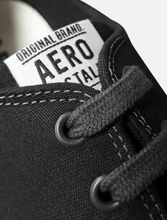 Tênis Aeropostale Masculino Casual Lona Baixo A87 Bordado Preto