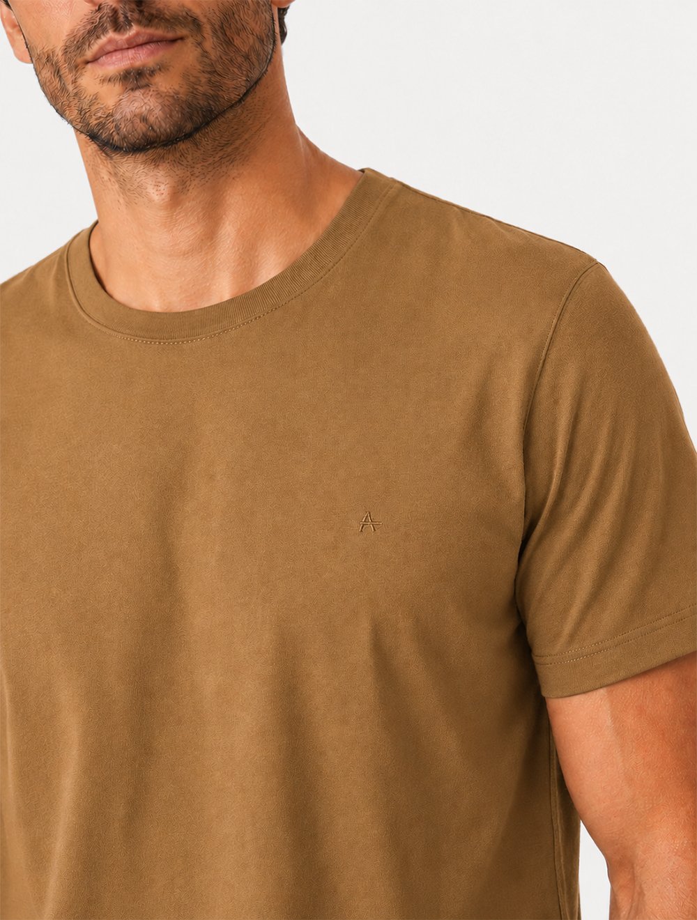 Kit Camisetas Aramis | Masculina Basic Lisa Amêndoa/Âmbar