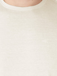 Camiseta Calvin Klein Jeans Masculina Botonê Off White