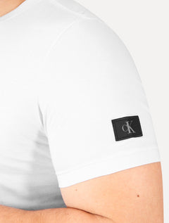Camiseta Calvin Klein Jeans Masculina Sustainable Sleeve Tag Branca