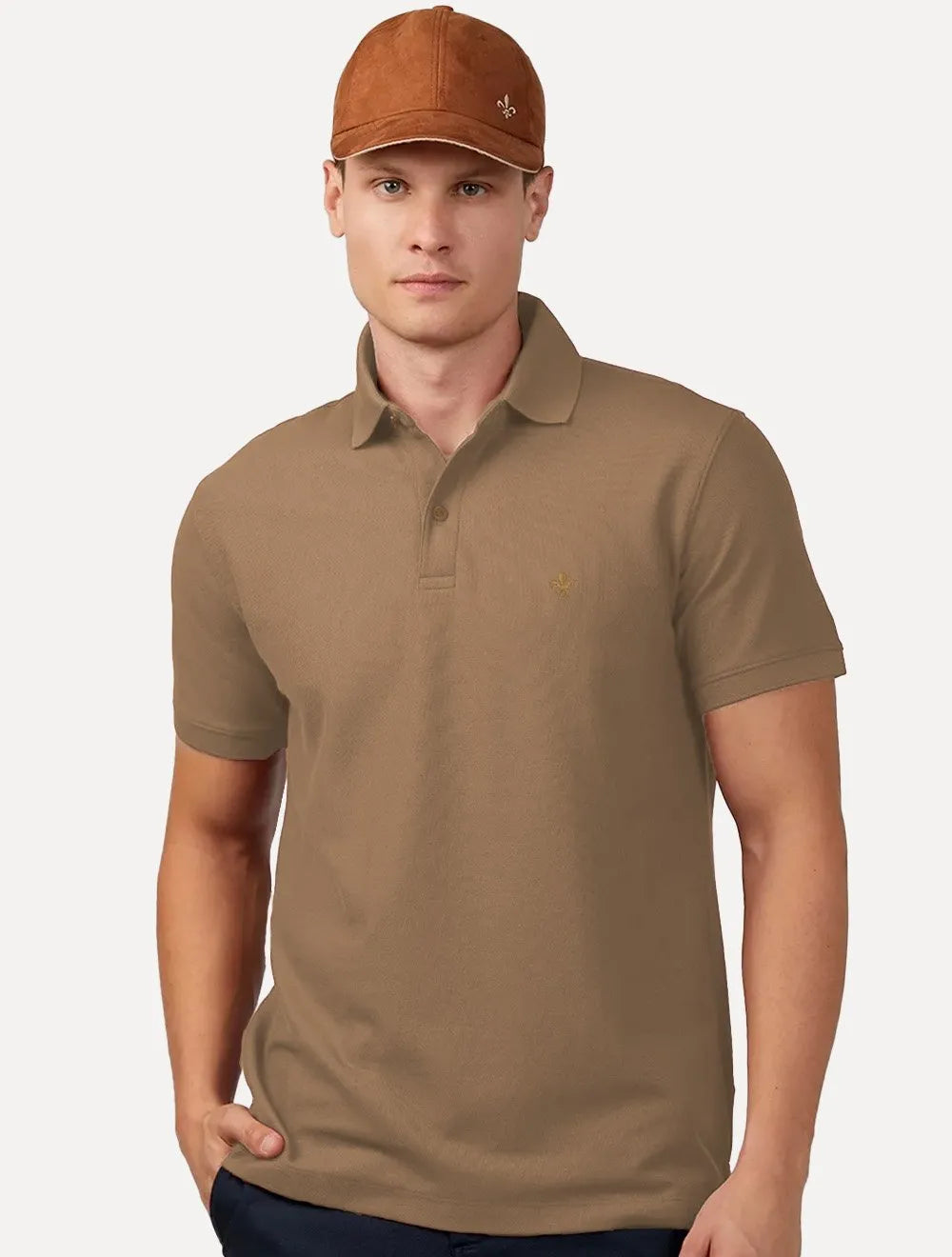 Polo Dudalina Piquet Essentials Cotton Basica Marrom