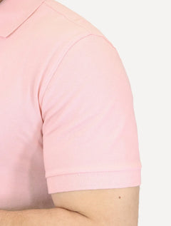 Polo Tommy Hilfiger Masculina Piquet Regular Placket Rosa