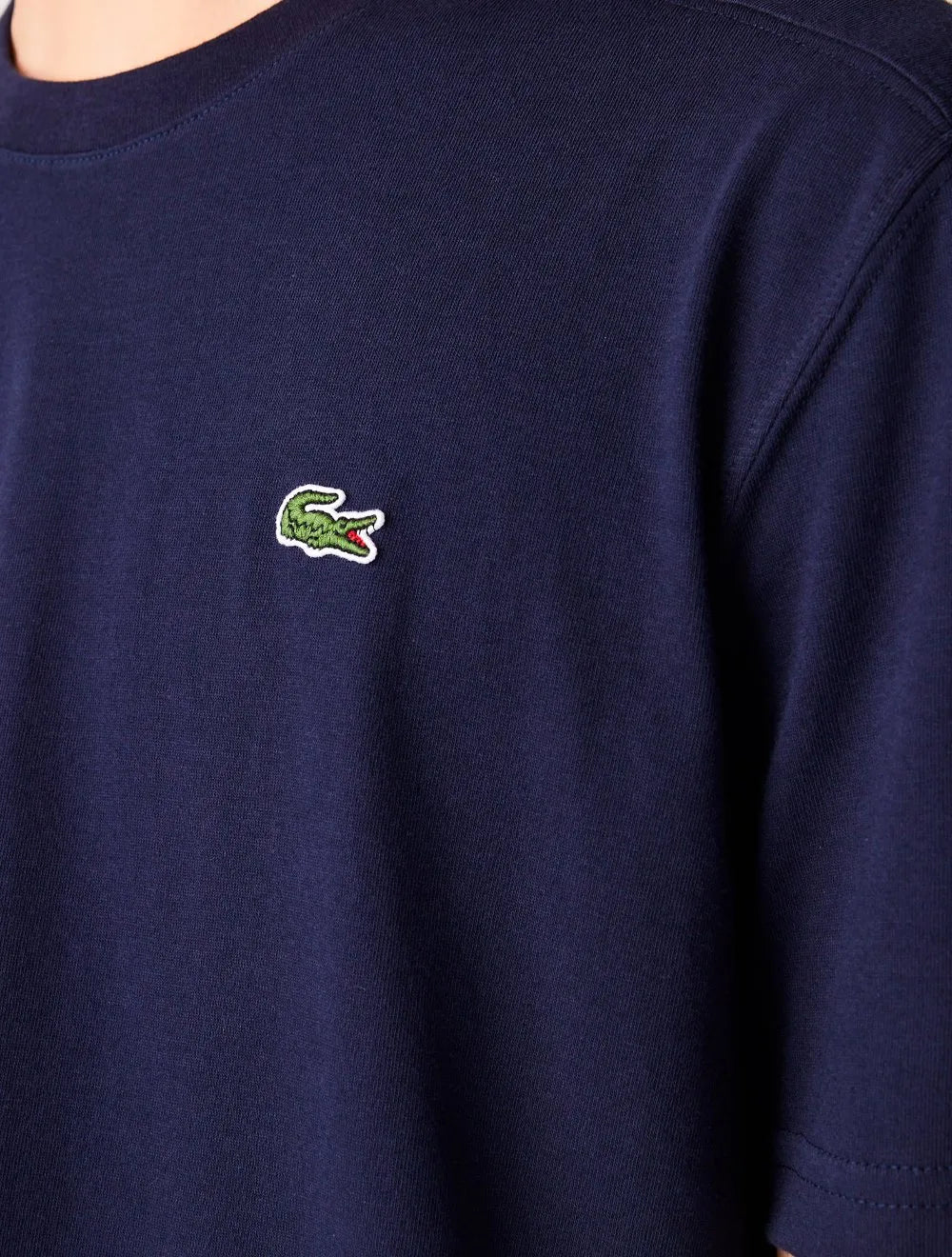 Camiseta Lacoste Masculina Sport Technique Logo Azul Marinho