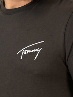 Camiseta Tommy Jeans Masculina Embroidered Signature Chumbo