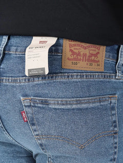 Calça Levis Jeans Masculina 510 Skinny Stoned Azul Médio