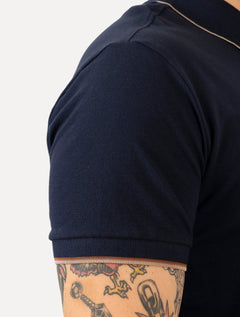 Polo Aramis Masculina Piquet Inner Frieze Azul Marinho