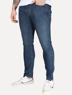 Calça Jeans Empório Armani Masculina J06 Slim Fit 5 Pockets Azul Índigo