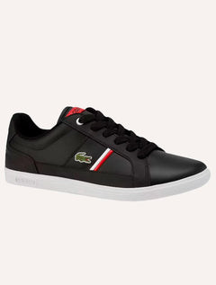Tênis Lacoste Masculino Europa Blk/Wht Preto/Branco