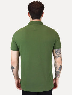 Polo Tommy Hilfiger Masculina Regular Piquet 1985 Verde Musgo