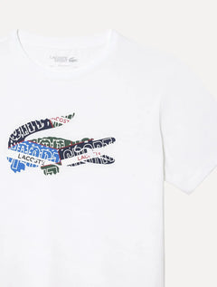 Camiseta Lacoste Masculina Sport Cotton Jersey Logo Branca