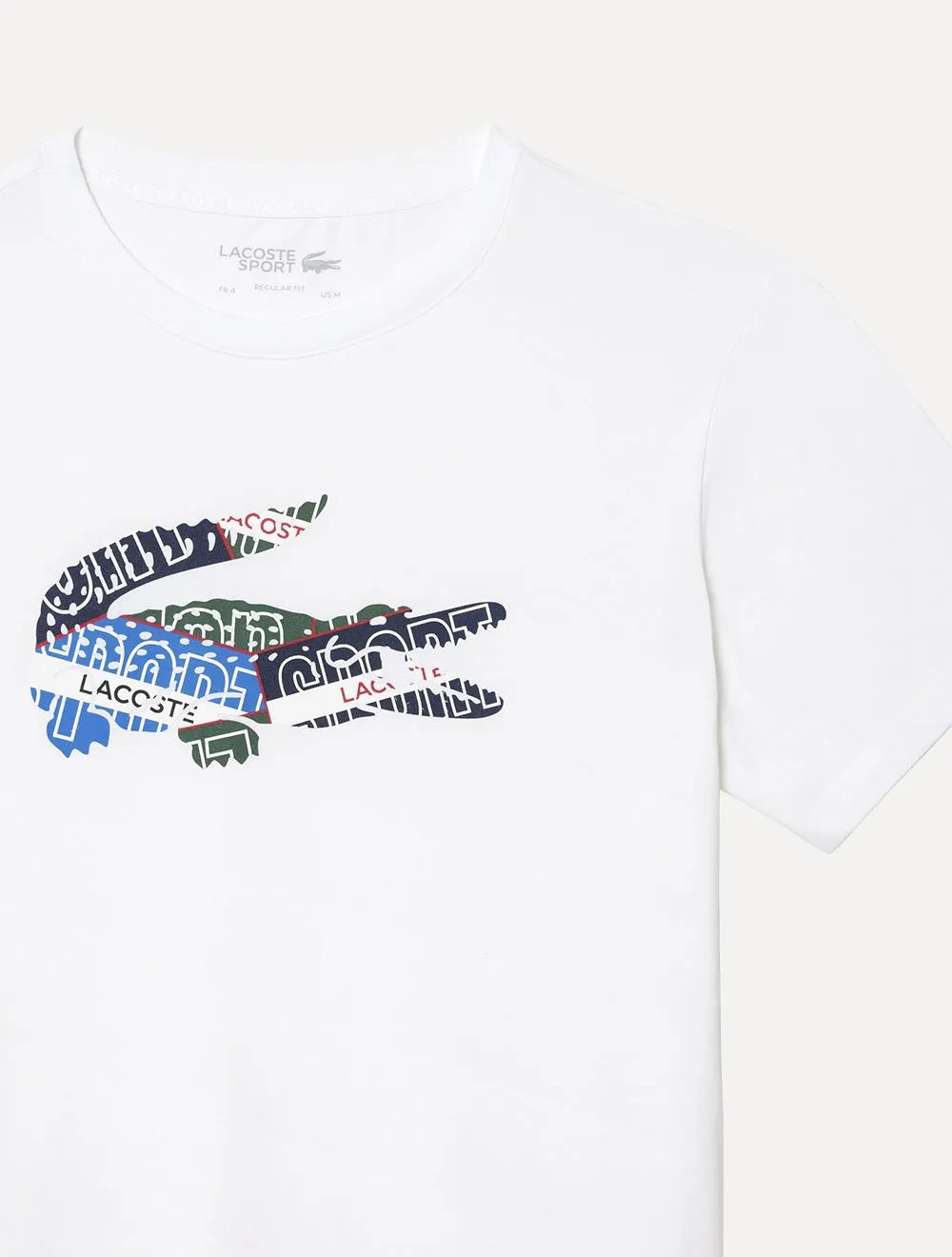 Camiseta Lacoste Masculina Sport Cotton Jersey Logo Branca
