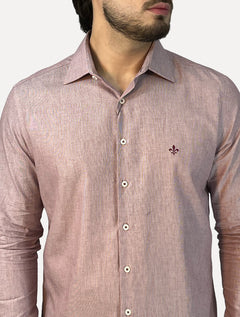 Camisa Dudalina Masculina Slim Fit Superfine Tricoline Cotton Vinho